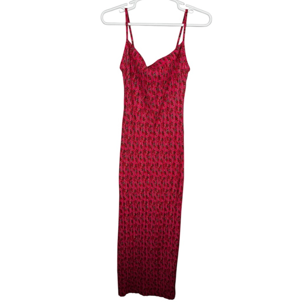 PrettyLittleThing Pink Floral Print Cowl Neck Maxi Slip Dress 12